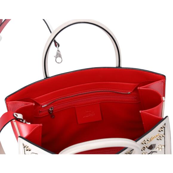 Christian Louboutin Paloma Medium Top Handle Bag White Studded - Picture 8 of 8